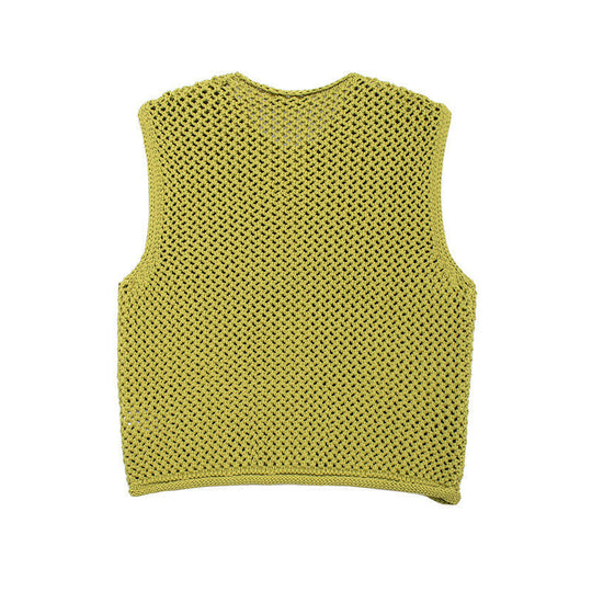 Damen Strickweste mit Knopfleiste und Taschen