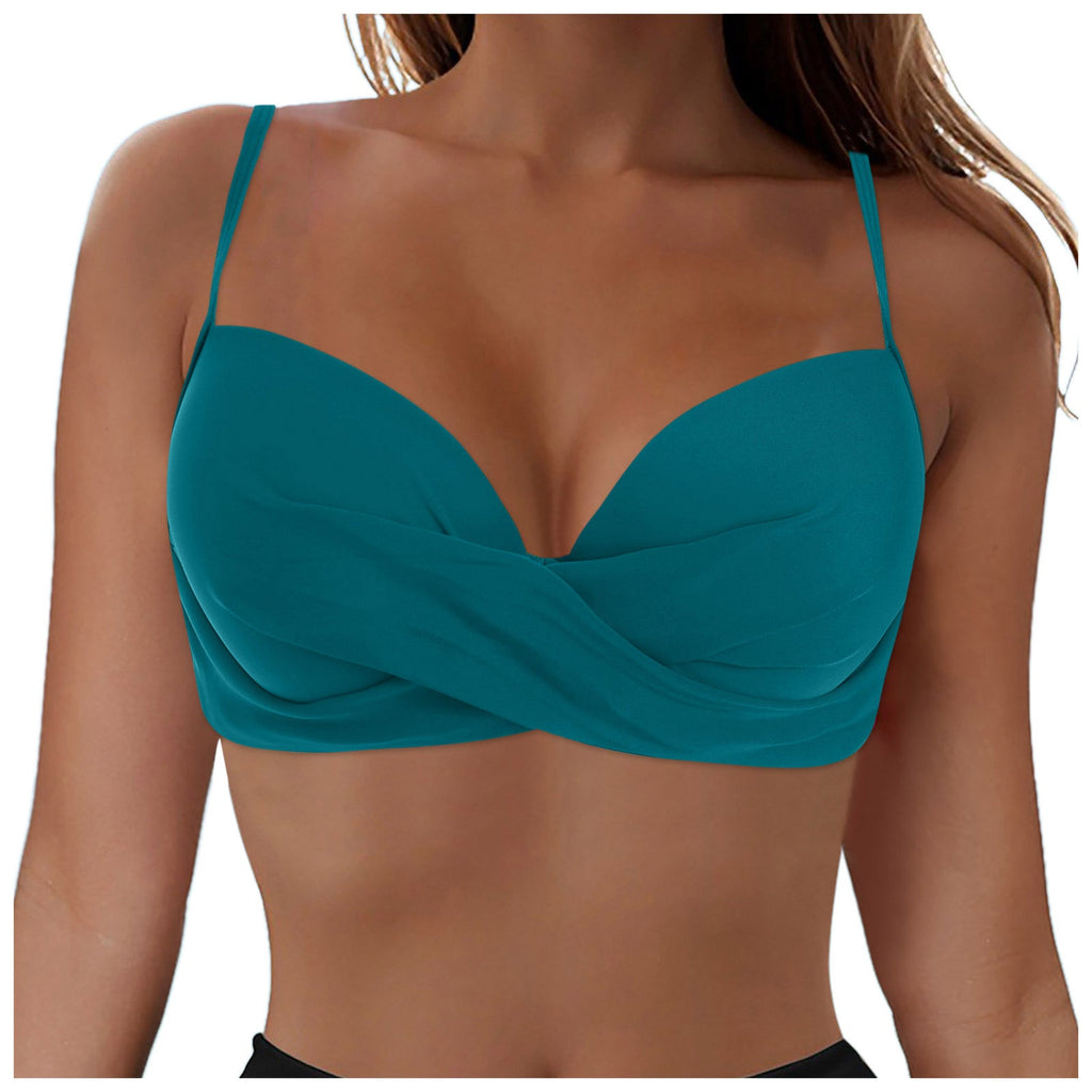 Damen Elegantes Bikinioberteil mit Wickeldesign