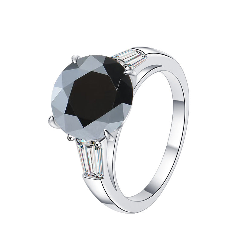 Damenring mit strahlendem blauen Kristall und eleganten Akzenten Shop Nory