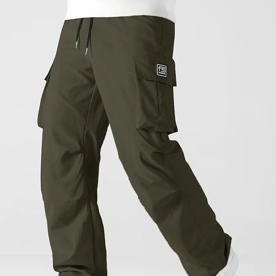 Herren Relaxed Cargo-Hose mit Tunnelzugbund, großen Klapp‑Utilitytaschen und geradem Bein Shop Nory