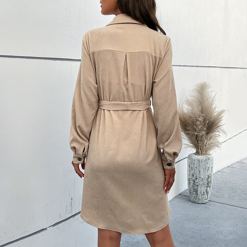 Damen Hemdblusenkleid mit Gürtel Shop Nory