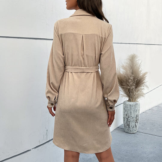 Damen Hemdblusenkleid mit Gürtel Shop Nory
