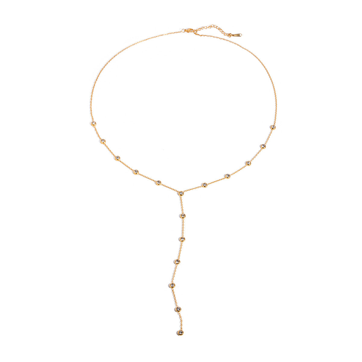 Damen Halskette mit funkelnden Zirkonia und verstellbarem Verschluss Shop Nory