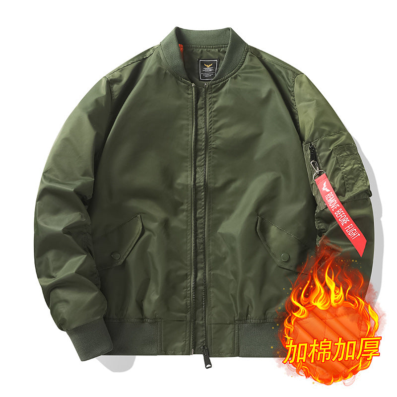 Herren Bomberjacke im Pilotenstil mit wasserabweisender Nylonhülle und Ärmel-Utilitytasche Shop Nory