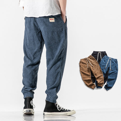 Herren Cordhose im Jogger‑Stil aus Cordvelours mit elastischem Bund und gerippten Beinabschlüssen Shop Nory