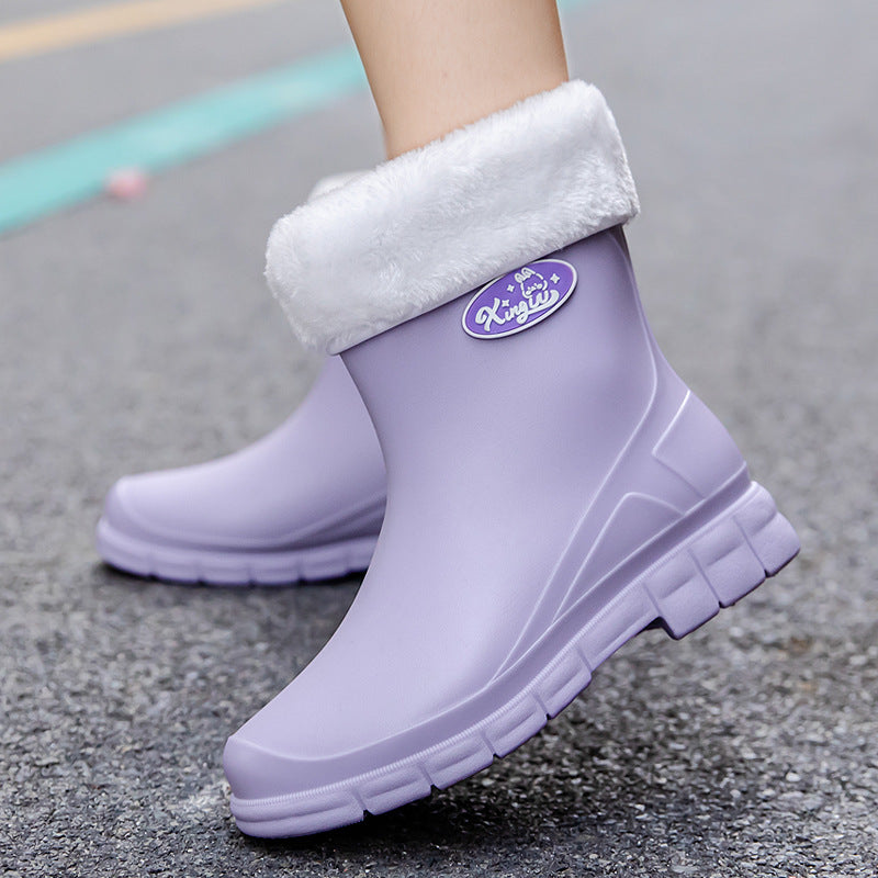 Damen Wasserdichte EVA-Ankle-Gummistiefelette mit rutschfester Profilsohle Shop Nory