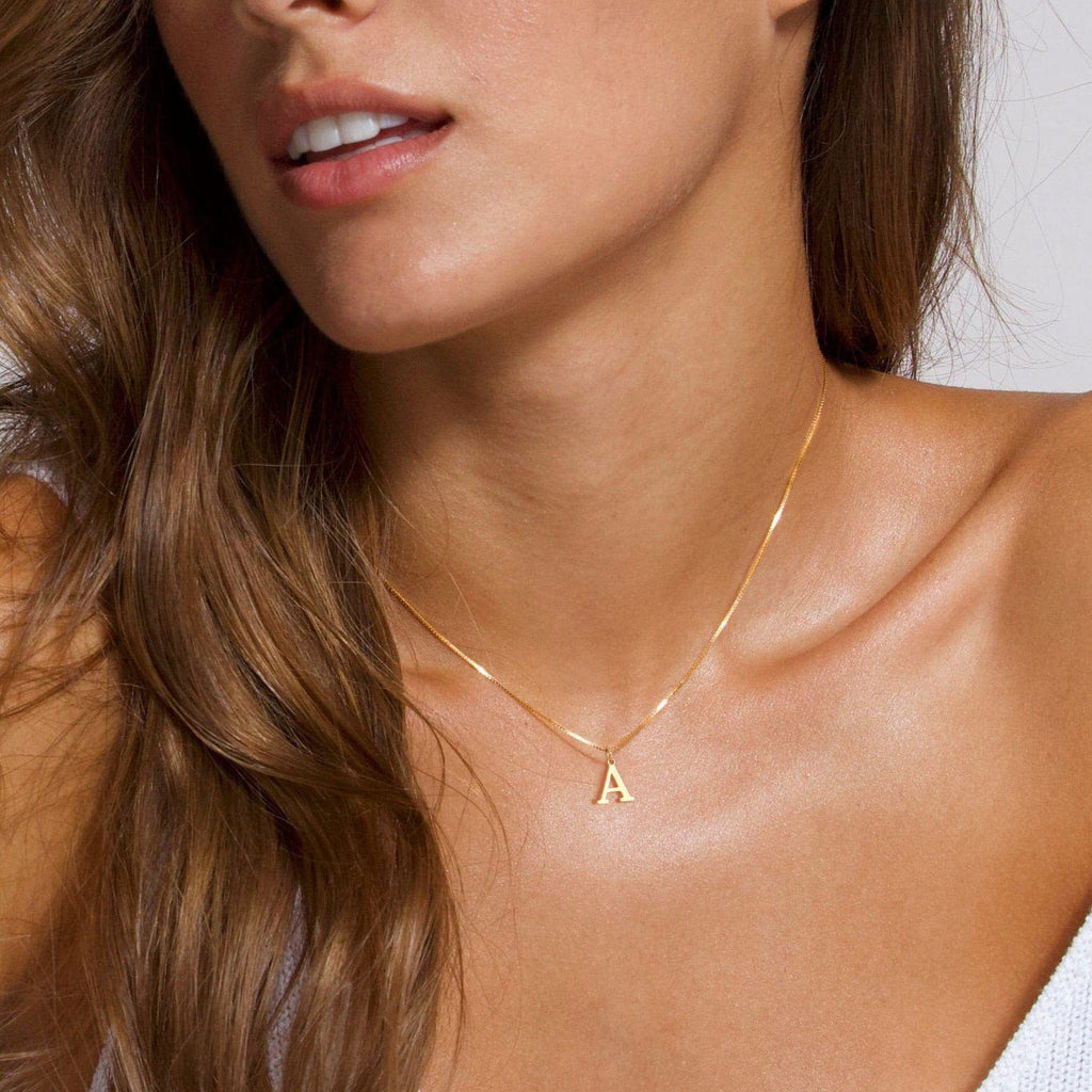 Damen Halskette mit individuellem Initial-Anhängerwunsch Shop Nory