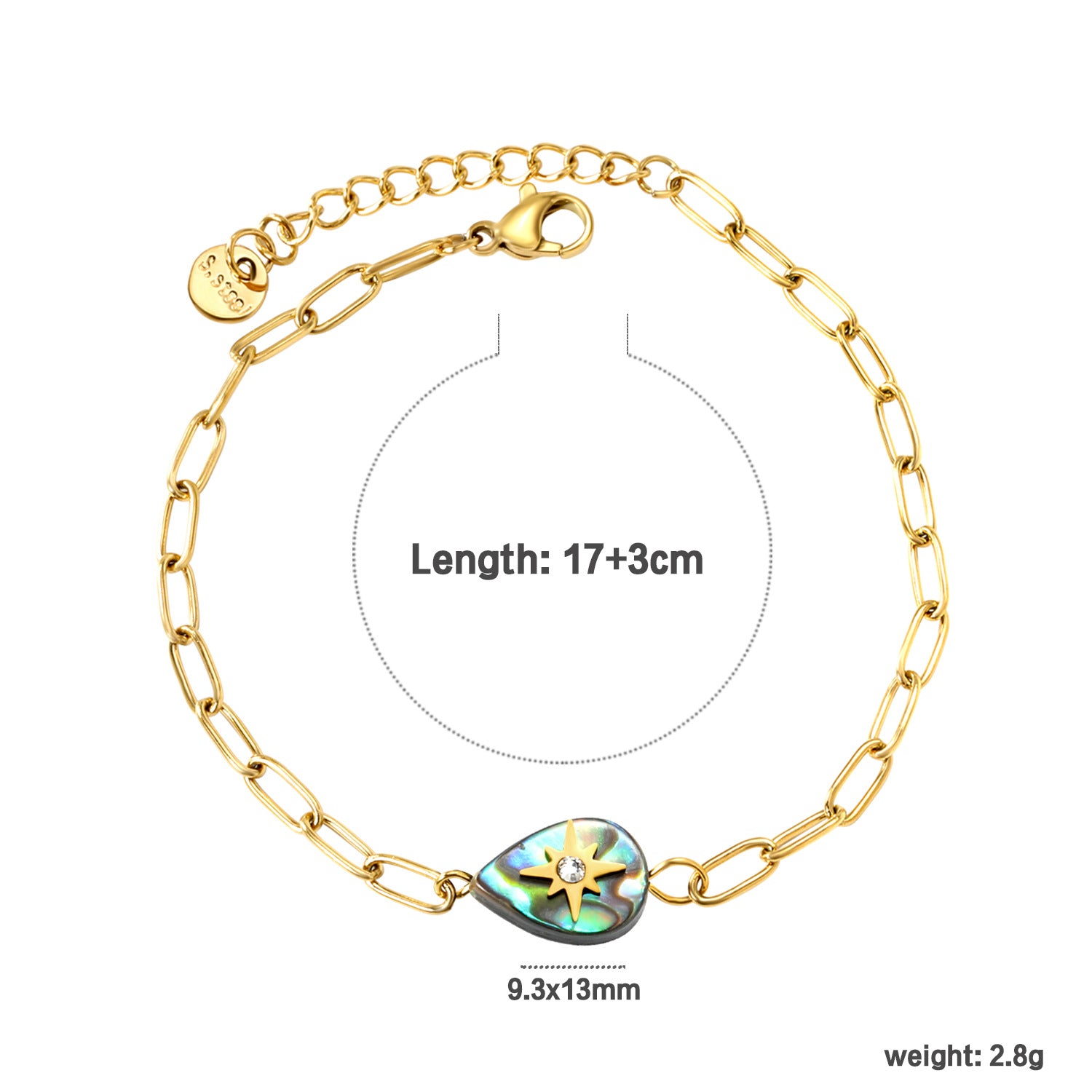 Damen Armband mit funkelndem Sternanhänger und eleganter Gliederkette Shop Nory
