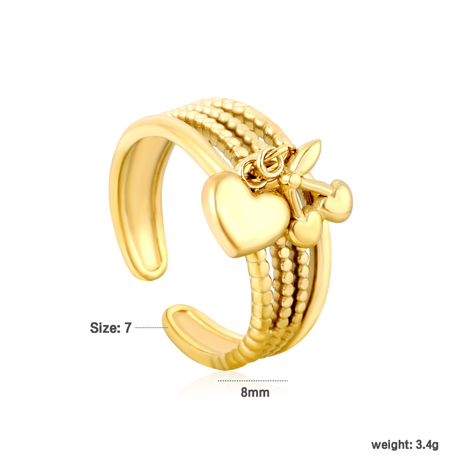 Damen Ring mit bunten Kristall-Akzenten und geschwungenem Design Shop Nory
