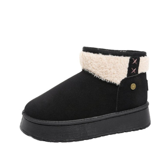 Damen Gefütterte Plateau-Stiefelette mit Teddykragen und Slip-On-Schaft Shop Nory