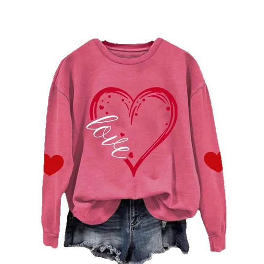 Damen Gemütlicher Pullover mit Herzmotiv Shop Nory
