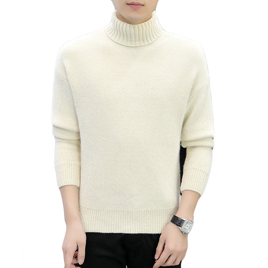 Herren Rollkragenpullover aus Bouclé-Feinstrick mit gerippten Bündchen Shop Nory