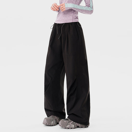 Damen weite technische Cargohose mit Kordelzugbund Shop Nory