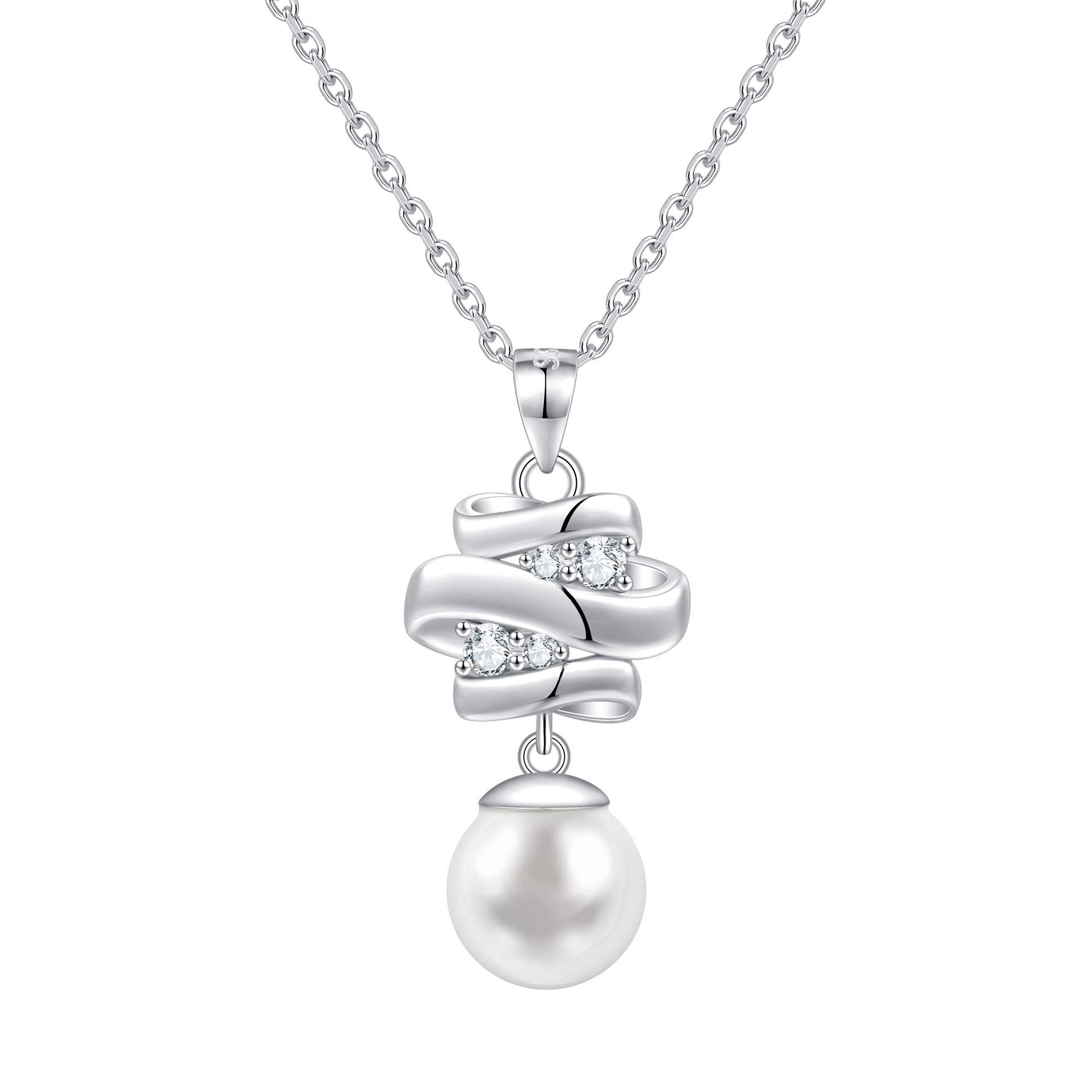Damen Halskette mit funkelnden, facettierten Edelsteinen und zartem Design Shop Nory