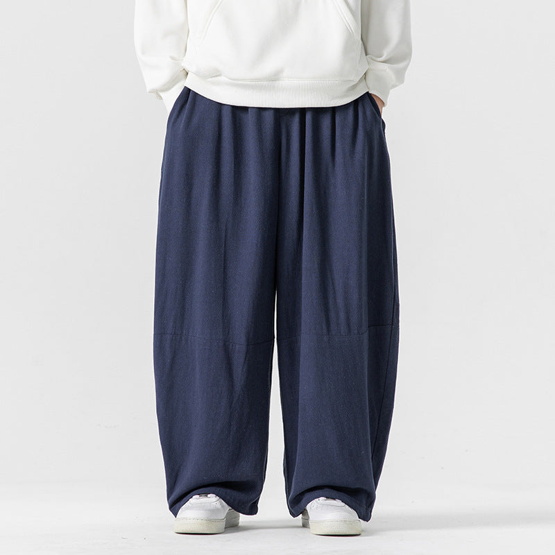 Herren Extraweit geschnittene Ballon-Loungehose mit elastischem Bund, tiefem Schritt und soften Baumwollmix Shop Nory