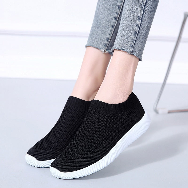 Damen Leichte und atmungsaktive Slip-On Sneakers Shopnory