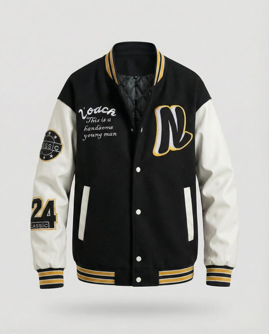 Herren Collegejacke mit Klassischen Details