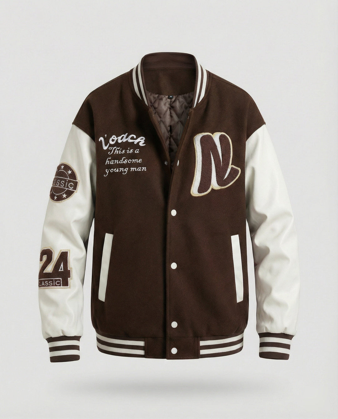 Herren Collegejacke mit Klassischen Details