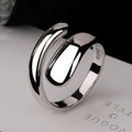 Damen offener Ring mit modernem Wellen-Design Shop Nory