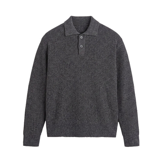 Herren Strickpullover mit Polokragen und markanter Rippenstruktur Shop Nory