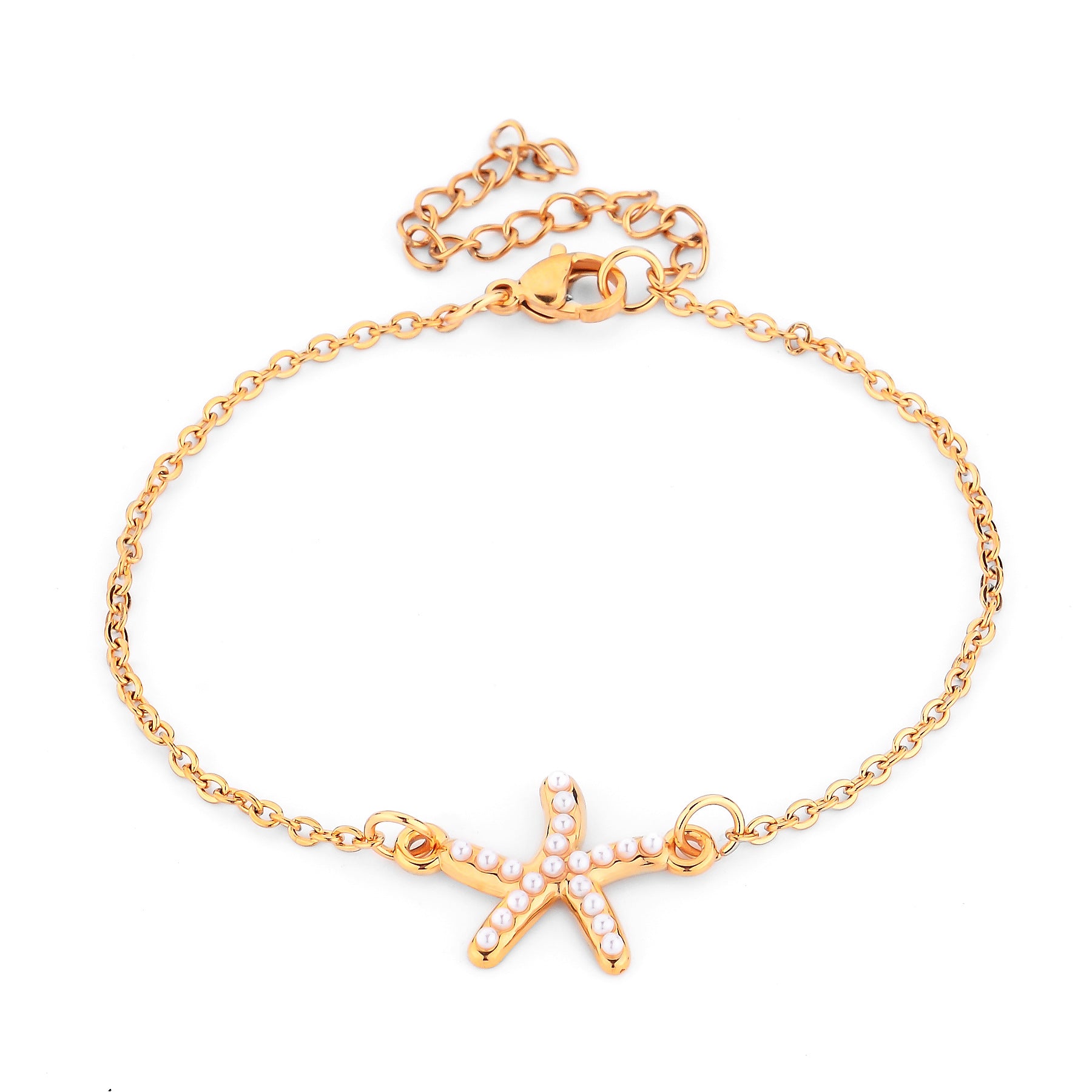 Damen Armband mit maritimem Seestern-Design und zarten Perlenakzenten Shop Nory