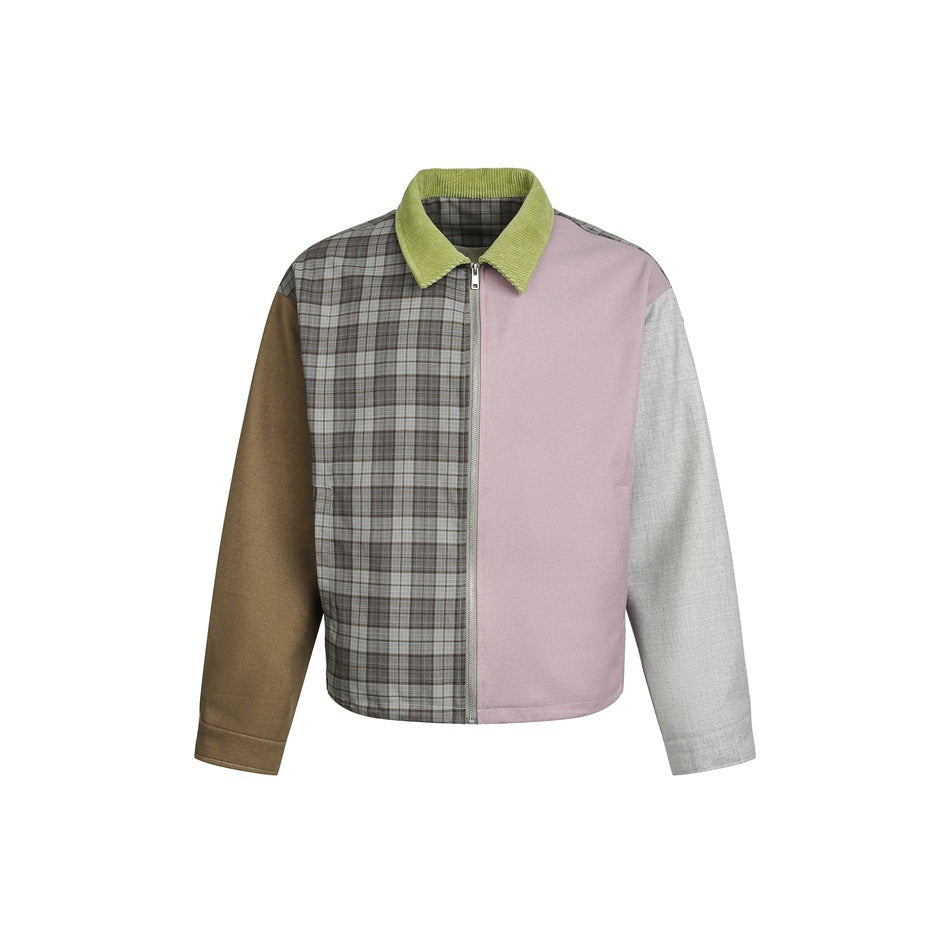 Damen Patchwork‑Blousonjacke im Boxy‑Cut mit Kordkragen Shop Nory