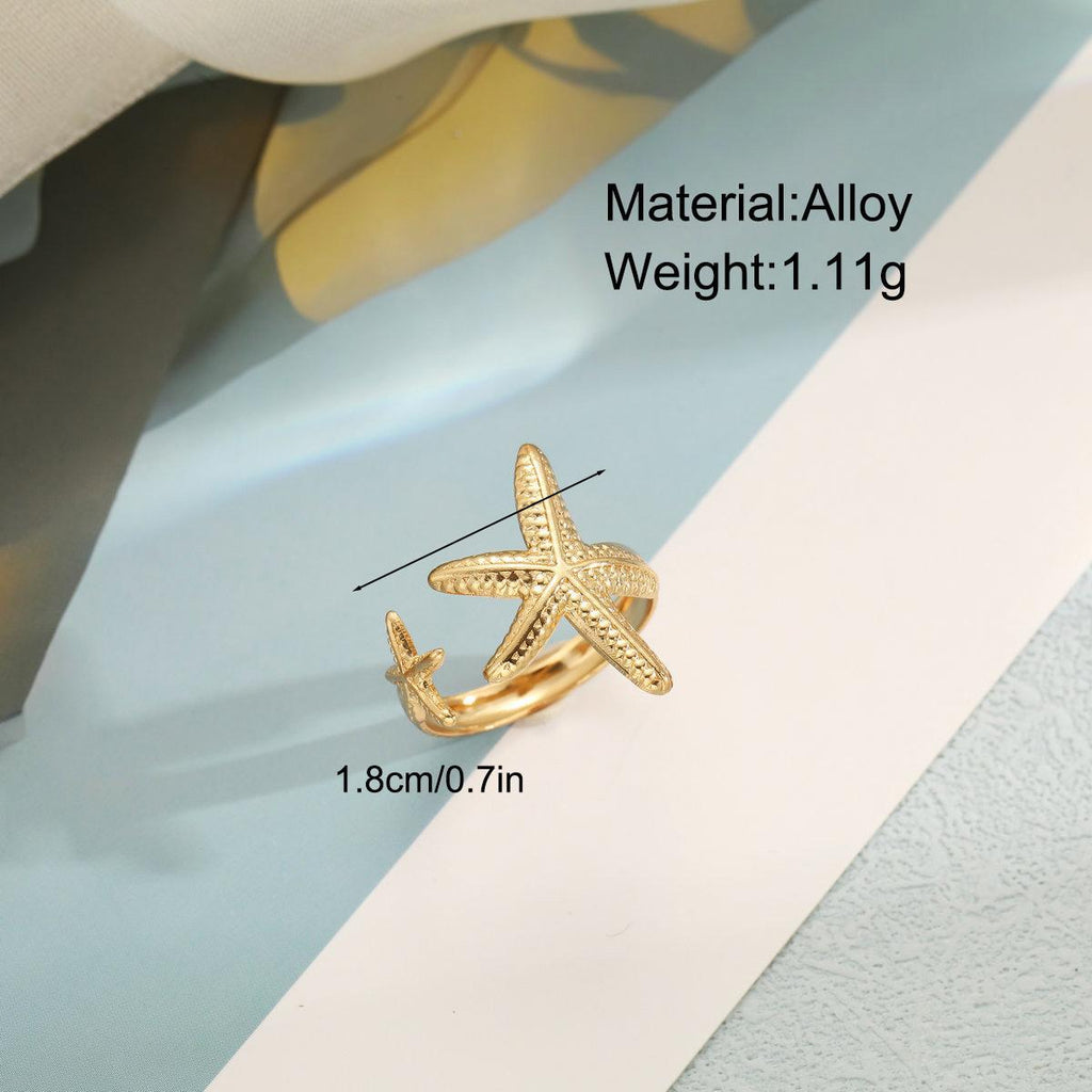 Damenring mit maritimem Seestern-Design Shop Nory