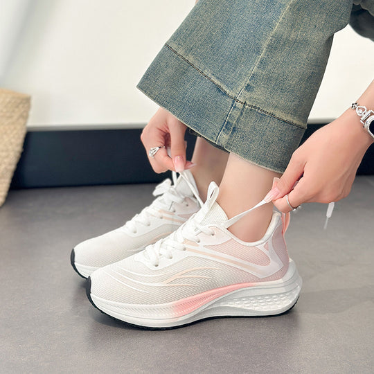 Damen Leichter Laufsneaker mit dicker Dämpfungs-Plateausohle und atmungsaktivem Mesh-Obermaterial Shop Nory