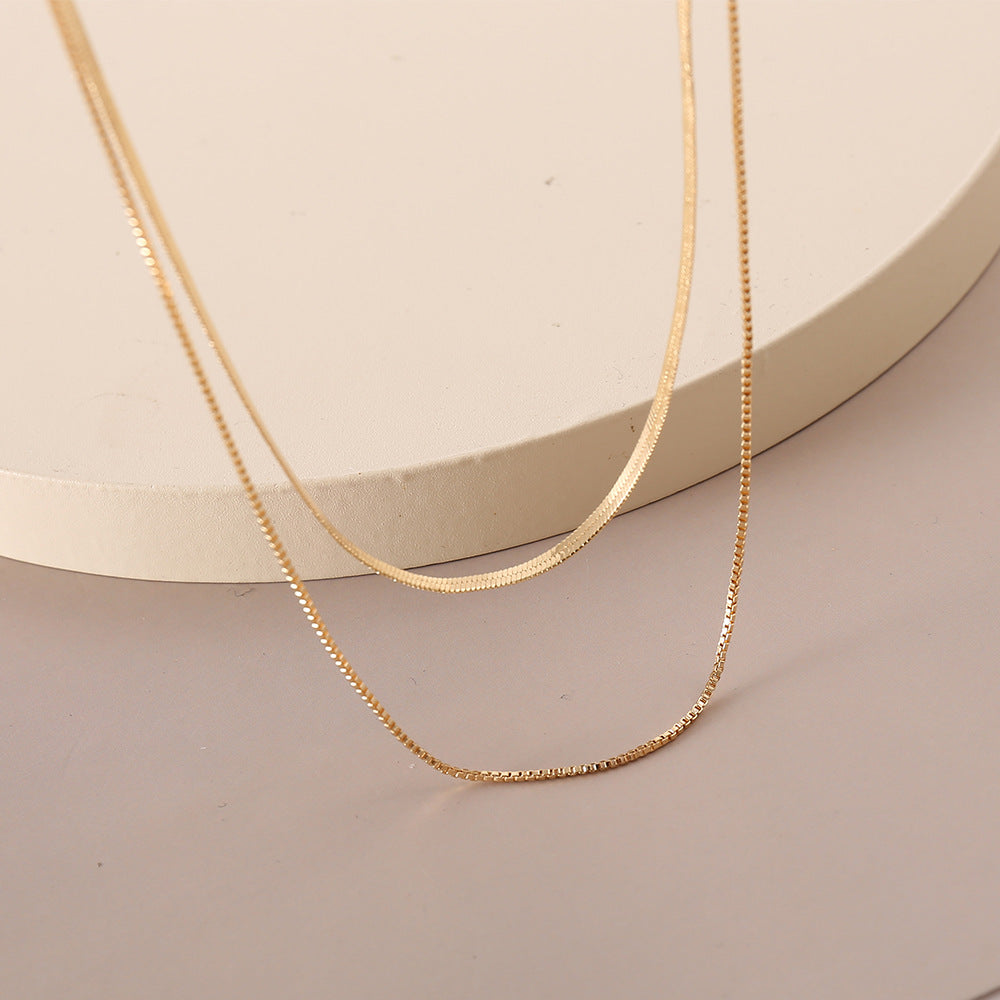 Damen Halskette im eleganten Doppel-Layer Design Shop Nory