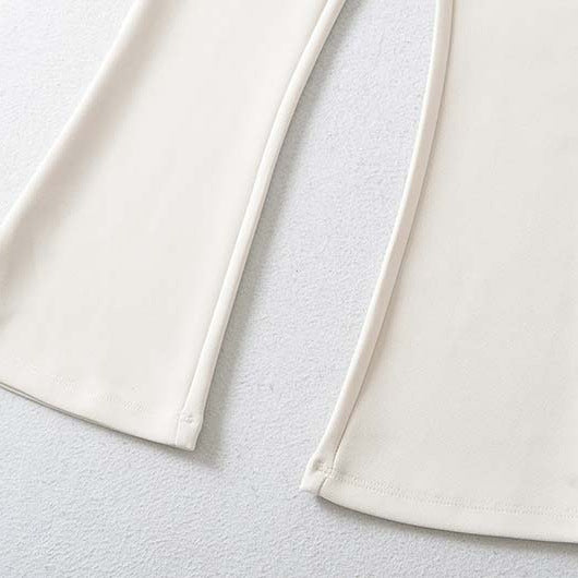 Damen Hochtaillierte Stretch-Schlaghose mit weitem ausgestelltem Saum Shop Nory