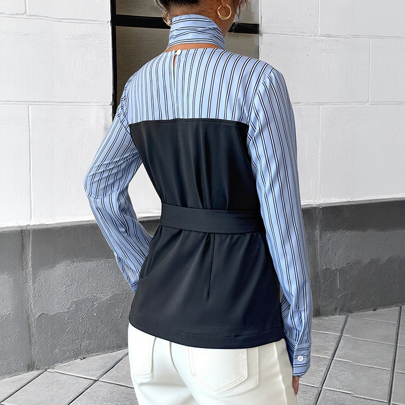 Damen Modische Bluse mit Schleifendetails Shop Nory
