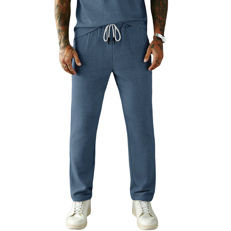 Herren Slim-Fit Jogginghose mit Kordelzug, elastischem Bund und seitlichen Eingrifftaschen Shop Nory
