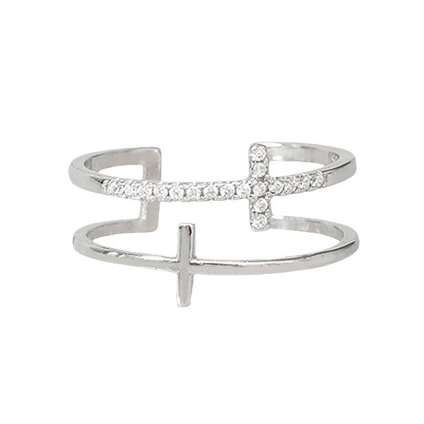 Damen Designer Ring mit funkelnden Kristallverzierungen Shop Nory