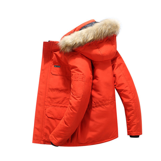 Herren Arctic-Expeditionsparka mit gefütterter Thermoisolierung und abnehmbarer Kunstfellkapuze Shop Nory