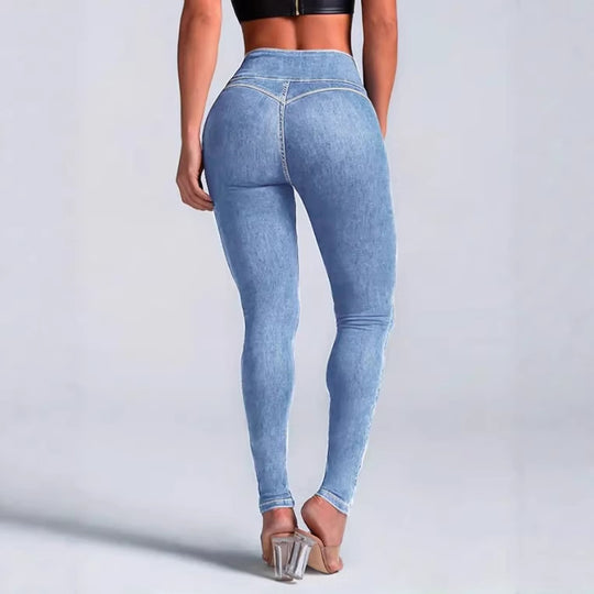 Damen Sculpting-High-Waist Skinny-Jeans mit V-förmigem Bund Shop Nory