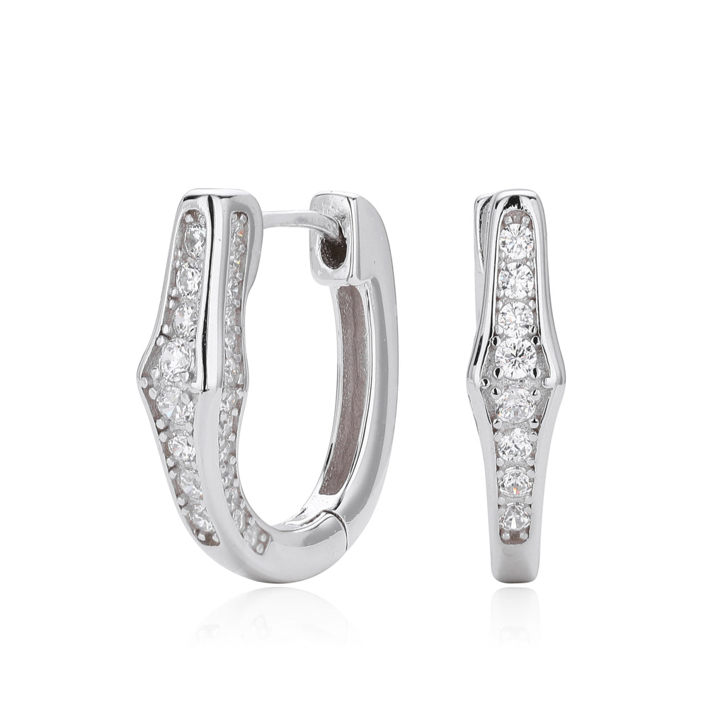 Damen Ohrhänger mit funkelnden Zirkon-Akzenten aus 925 Sterling Silber Shop Nory