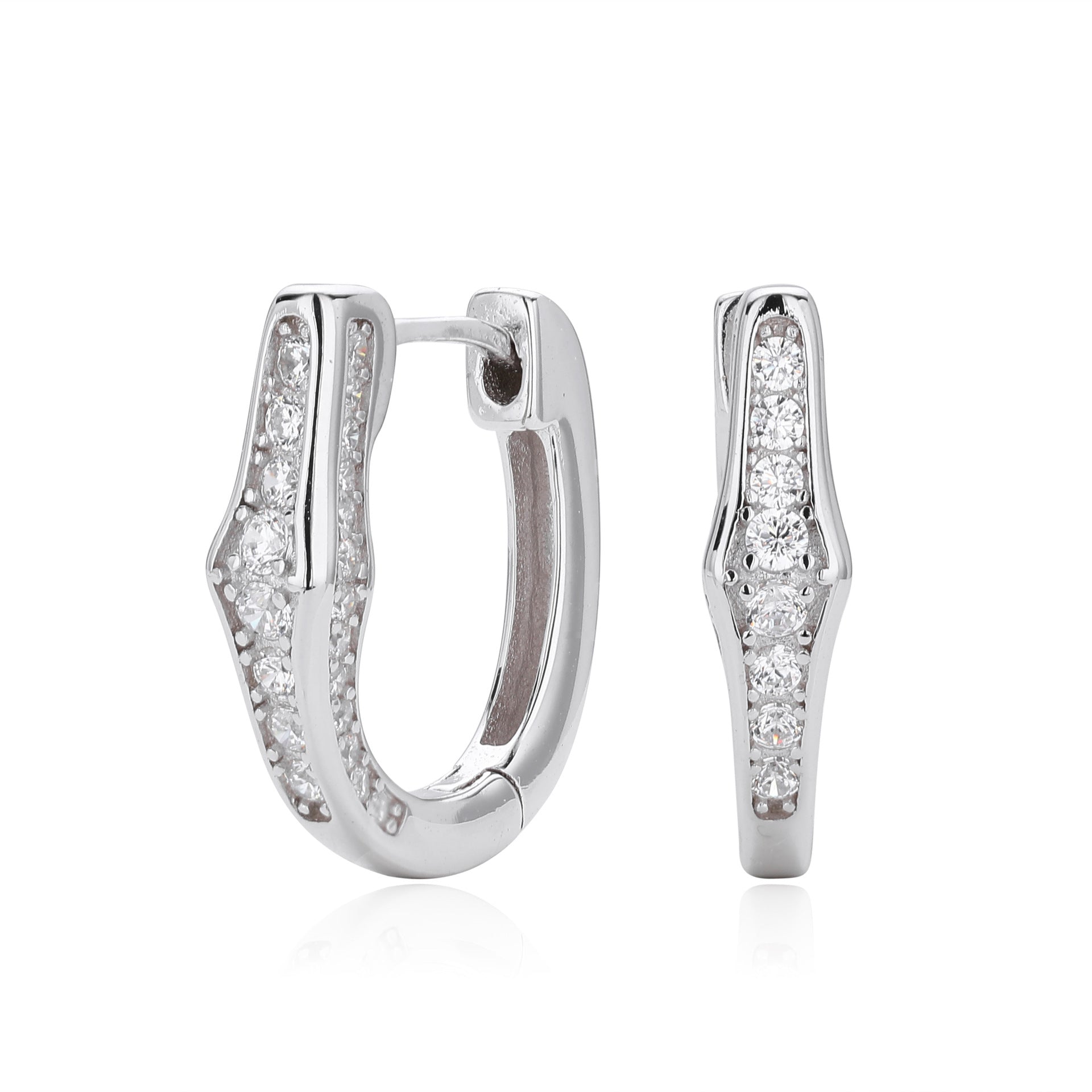 Damen Ohrhänger mit funkelnden Zirkon-Akzenten aus 925 Sterling Silber Shop Nory