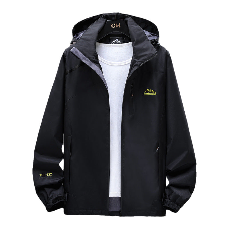 Damen Leichte Wasserabweisende Outdoorjacke mit Kapuze, Brustreißverschluss und verstellbaren Bündchen Shop Nory