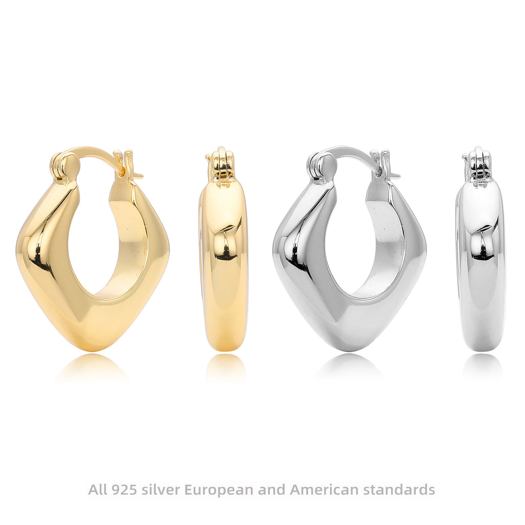 Damen Creolen aus hochwertigem 925 Sterlingsilber mit elegantem goldfarbigen Finish Shop Nory