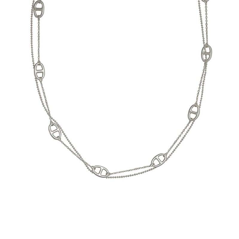 Damen Halskette mit verspieltem Gliederdesign und elegantem Detail Shop Nory