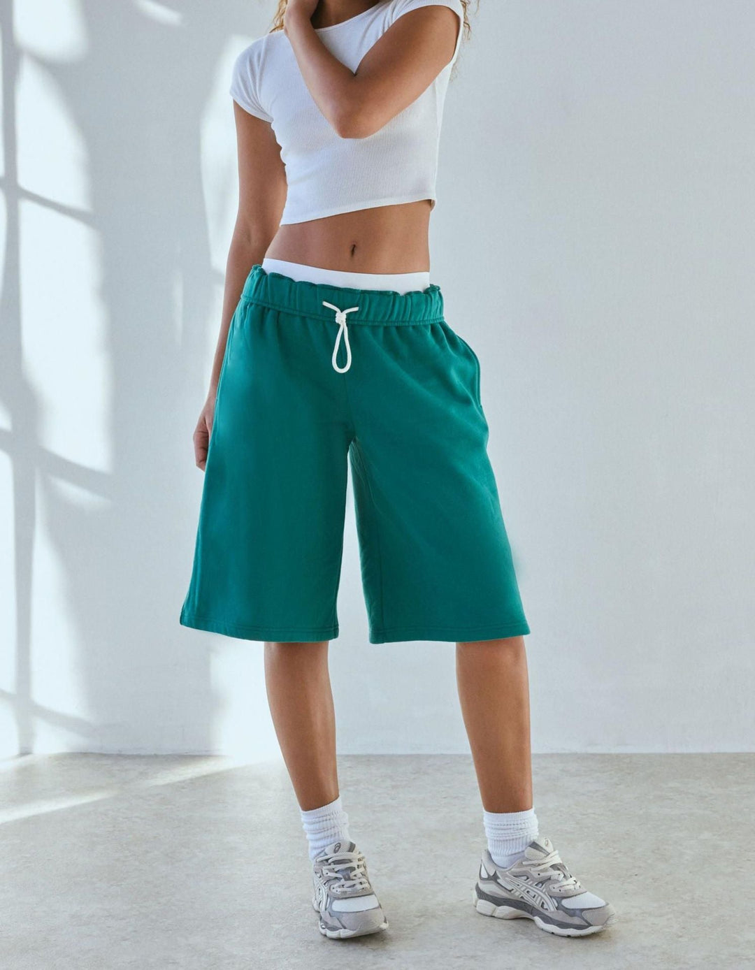Damen Lässiges Sweatshirt und Shorts Set Shopnory