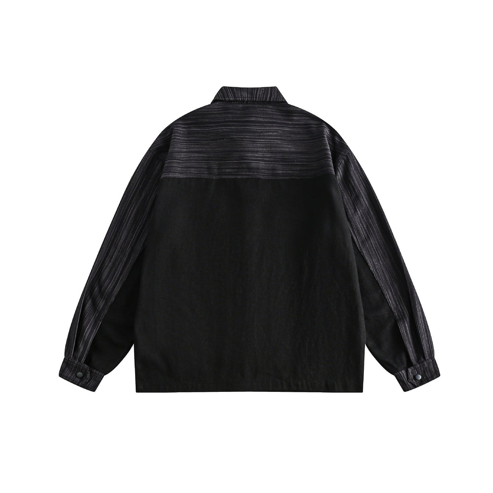 Unisex Overshirt-Jacke im kastigen Cut mit Materialmix und Frontklappentaschen Shop Nory
