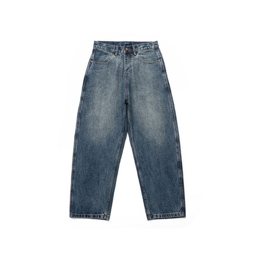 Damen Hochtaillierte Straight-Jeans im Retro-Workwear-Stil mit geradem Bein Shop Nory