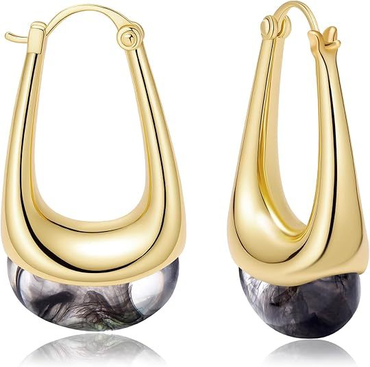Damen Ohrhänger mit elegantem Tropfen-Design und luxuriösem Goldfinish Shop Nory