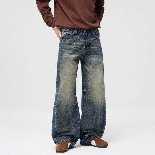 Damen High-Waist Ballon-Jeans mit Used-Waschung und weitem Statement-Bein Shop Nory