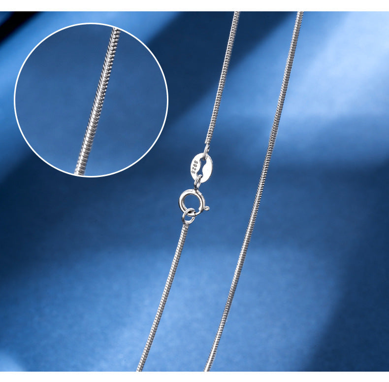 925 Sterling Silber Melonensamen Kette Kabelkette Schmelzkette Beschichtung Geometrische Halskette | Shop Nory