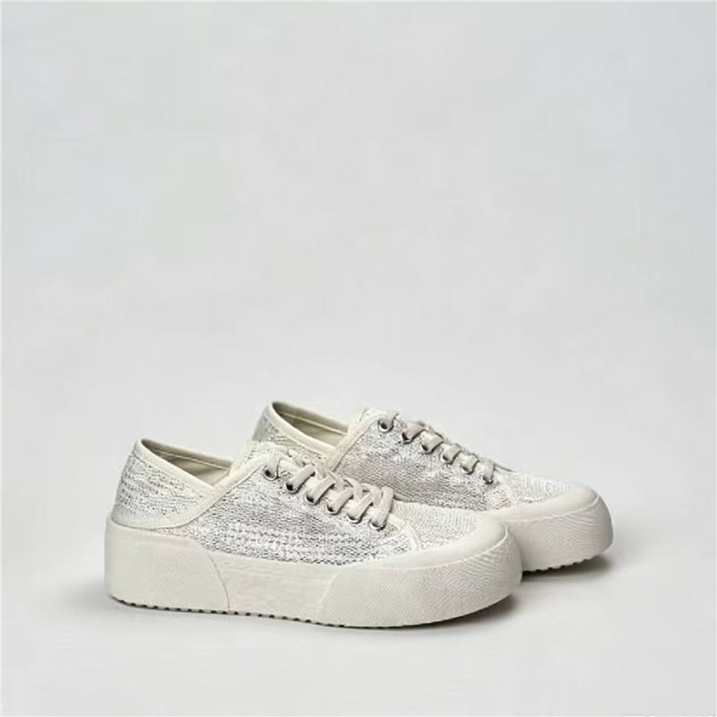 Damen Plateausneaker mit gestricktem Obermaterial und dicker Plattformsohle Shop Nory