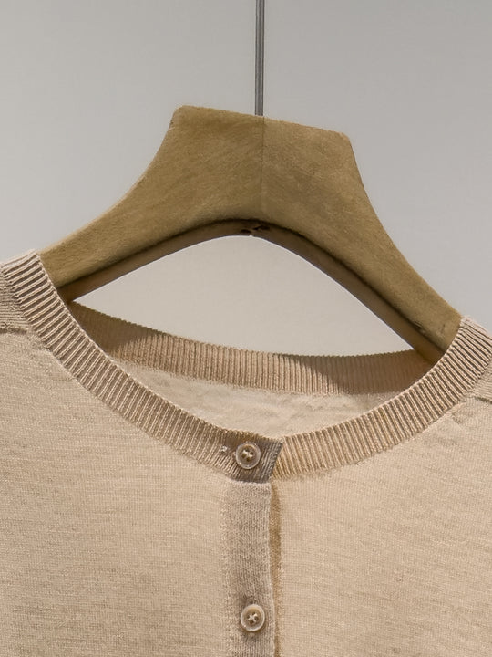Damen Klassische Knopf-Cardigan Shop Nory