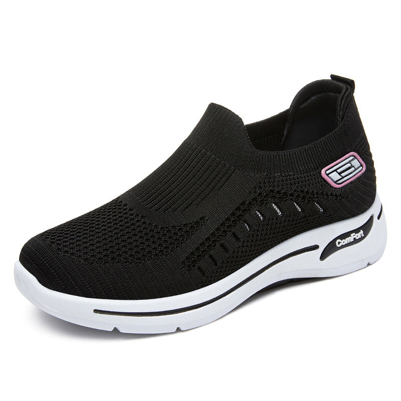 Damen nan ultraleichter gestrickter Slip-On Walking-Sneaker mit nahtlosem Sockenschaft und dämpfender EVA-Comfort-Zwischensohle Shop Nory