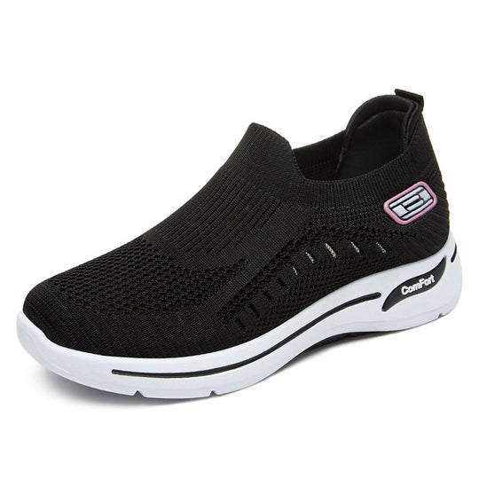Damen nan ultraleichter gestrickter Slip-On Walking-Sneaker mit nahtlosem Sockenschaft und dämpfender EVA-Comfort-Zwischensohle Shop Nory